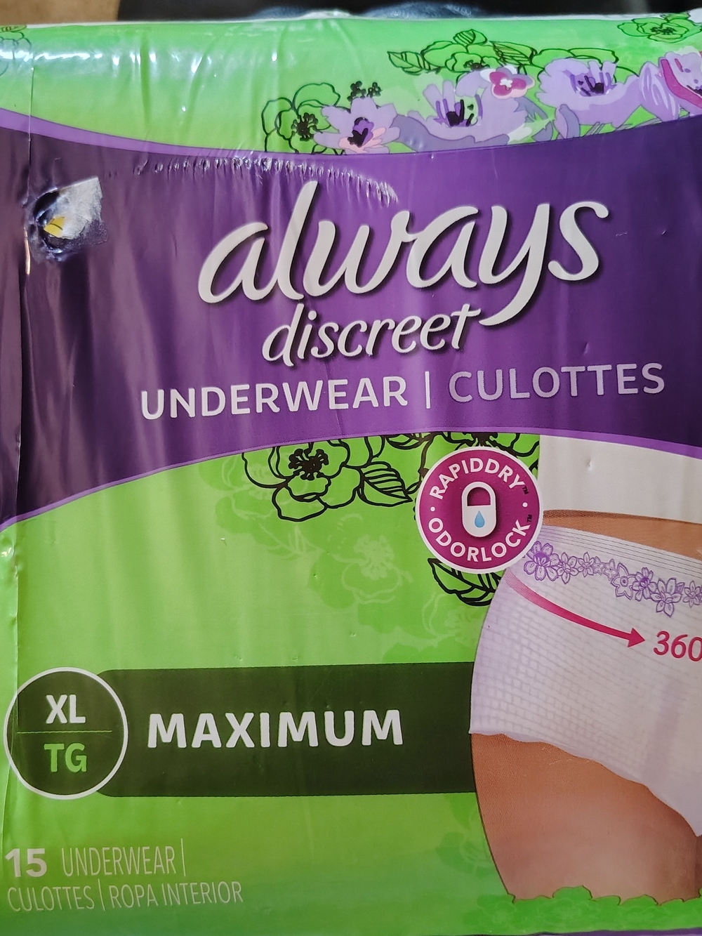 Discreet Women's Maximum Absorbency Underwear